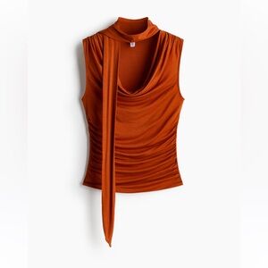 TOP WITH SCARF COLLAR - H&M